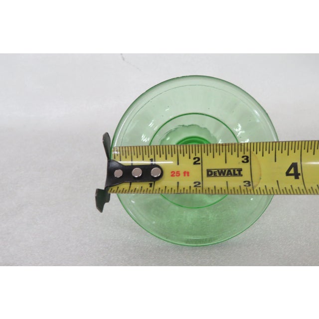 Green Depression Glass Single Candle Stick Holder Chairish
