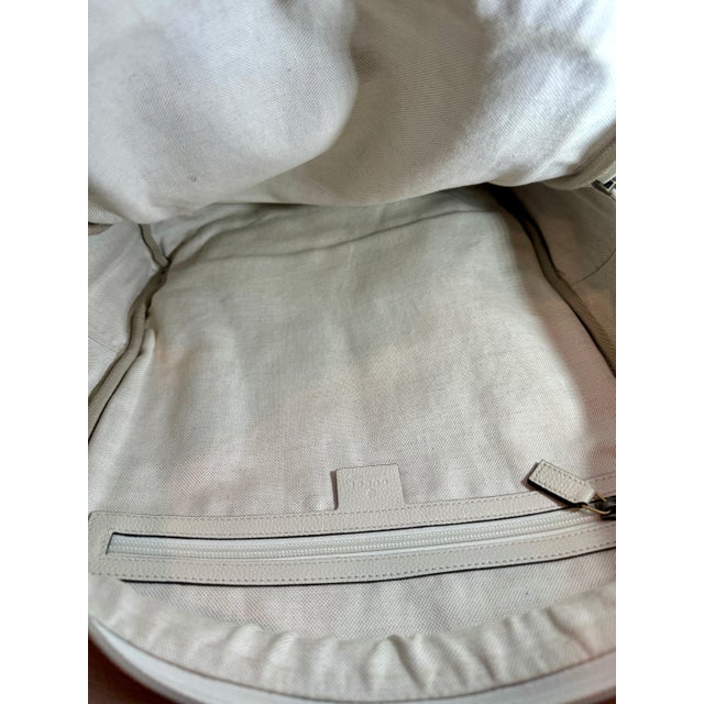 Gucci Logo Cripto Print Leather Ivory 100% Authentic W/ BOX! Unisex Backpack For Sale - Image 10 of 18