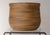 Unique vintage pencil reed basket in the style of Gabriella Crespi with cutout handles and faint S curve edges on the...