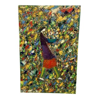 Abstract Oil Painting by Listed Artist David Kenan For Sale