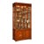 Lighted Asian- Or Chinoiserie- Style Display Cabinet With Geometric Shelves For Sale