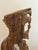 Brown Vintage Indian Carved Wood Architectural Fragment on Iron Candle Stand For Sale - Image 8 of 12