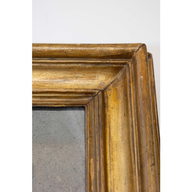 Italian 18th Century Giltwood Framed Mirror with Rustic Character For Sale - Image 4 of 5