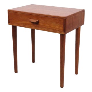 Danish Bedside or Side Table in Teak, 1960s For Sale