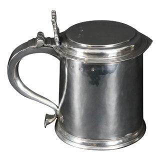 17th Century Charles II English Sterling Silver Tankard, 1680s For Sale