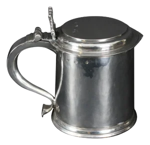 17th Century Charles II English Sterling Silver Tankard, 1680s