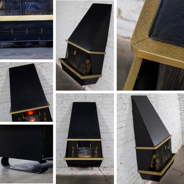 Mid to Late 20th Century MCM to Modern Electric Fireplace by Arvin Industries Freestanding or Wall Mounted For Sale - Image 14 of 18