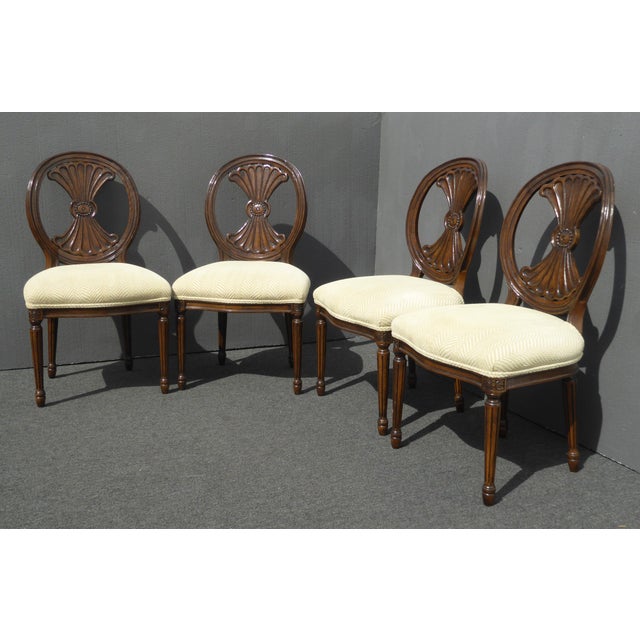 Traditional OffWhite Velvet Dining Chairs Set of 4 Chairish