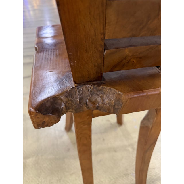 Mid 20th Century Rustic Live-Edge Burl Wood Ladder-Back Chair For Sale In Los Angeles - Image 6 of 8