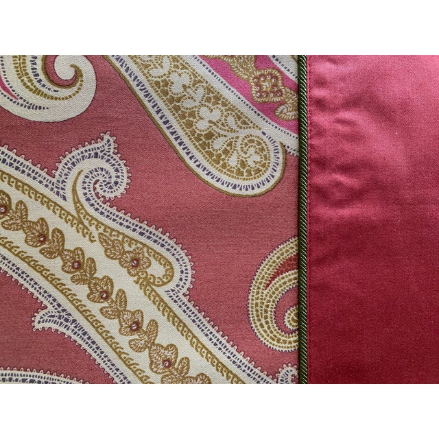Italian Etro Italian Paisley Fabric Tablecloth With Banded Border 180cm X 280cm (70"x110") For Sale - Image 3 of 8