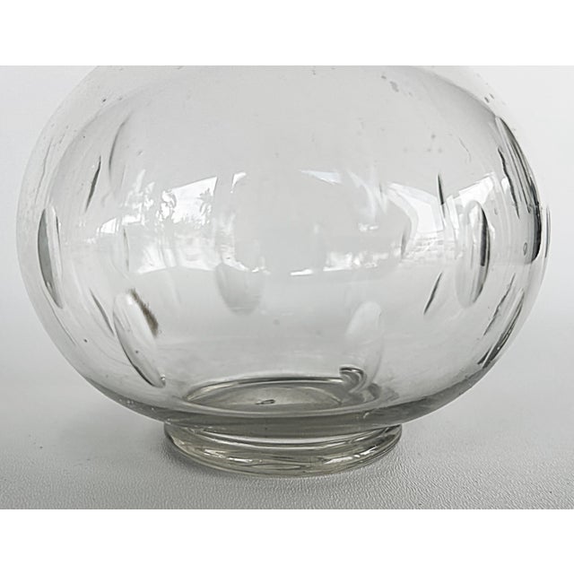 Vintage French Cut Crystal Decanters, Val Saint Lambert Attributed, Set of Two For Sale - Image 12 of 12