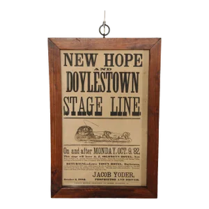 New Hope and Doylestown Stage Line Original Advertisement