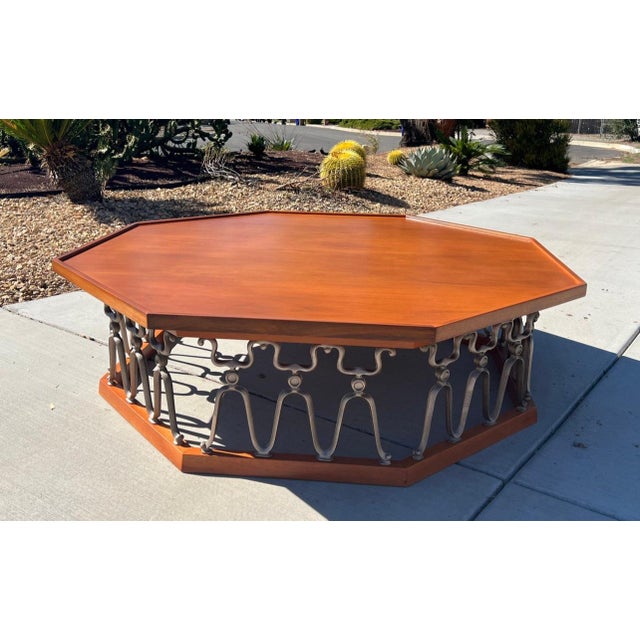 1960s Vintage Mid Century Modern Drexel Casa Del Sol Coffee Table John Van Koert Octagon Walnut Restored For Sale - Image 9 of 10