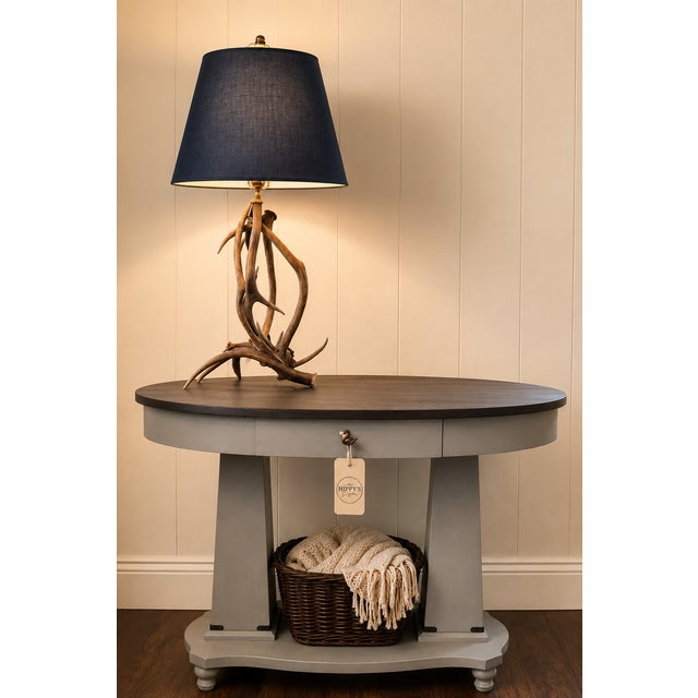 One of one — there is only one Jonie No. 001. Beautiful one-of-a-kind wooden vintage console table, completely reimagined...