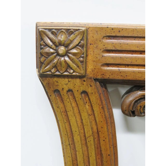 Fruitwood Plume Hanging Wall Mirror For Sale - Image 4 of 5