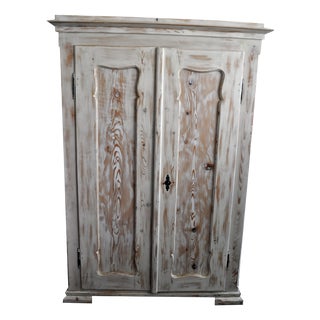 Painted Double Wardrobe in Wood For Sale