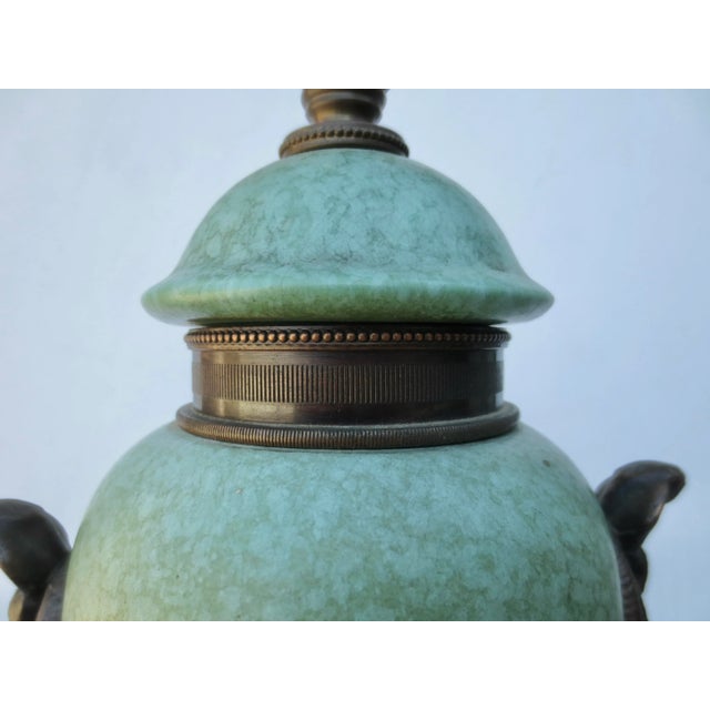 1930s Vintage 1930s Ceramic Egyptian Cobra Lamp For Sale - Image 5 of 11