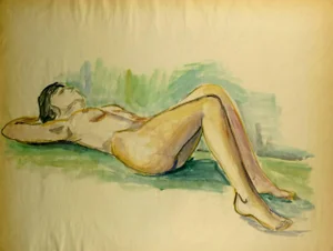 Esther Meyer, Nude Female Laying Down