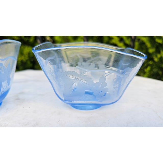 Art Deco Cobalt Glass Sugar Bowls by Gunnel Nyman, 1930s, Set of 2 For Sale - Image 4 of 8