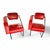 Red Leather Chairs by Eileen Gray for Alivar, Set of 2 For Sale - Image 13 of 18