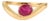 Chunky Wave Ruby Ring Size 5.5 by VRJEwels in 14k Solid Gold For Sale