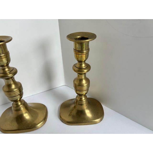 Victorian Antique Victorian Brass Beehive Candlestick Holders | a Pair For Sale - Image 3 of 11
