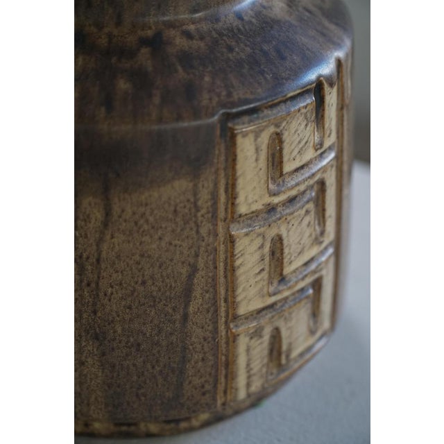Large Danish Modern Ceramic Stoneware Table Lamp by Løvemose, 1960s For Sale - Image 6 of 12