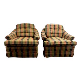 Custom Upholstered Accent Chairs - a Pair For Sale