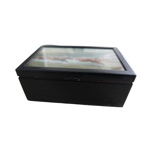 Metal 1800's Box With Original Art on Lid For Sale - Image 7 of 11