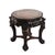 1920s 1920s Chinese Floral Carved Rosewood Rouge Marble Top Stand With Mother of Pearl Inlay For Sale - Image 5 of 12