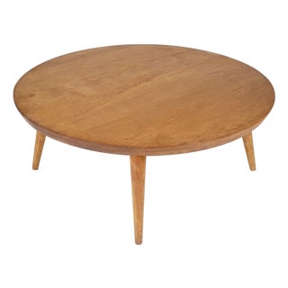 Vintage Russel Wright for Conant Ball Round Maple Coffee Table For Sale