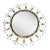 Circa 1970 French Brass and Brushed Steel Sunburst Mirror For Sale