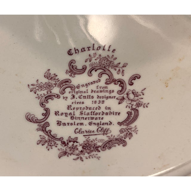 English Antique Clarice Cliff Staffordshire Platter For Sale - Image 3 of 6