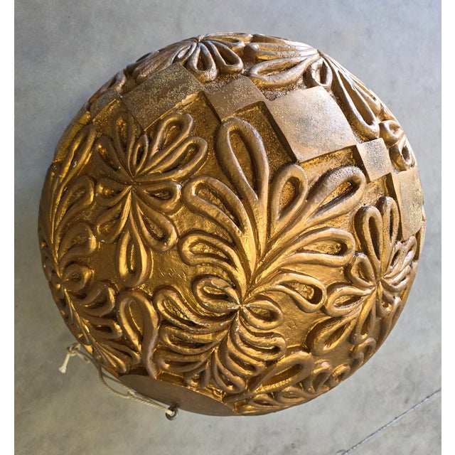 Vintage Colossal Department Store 2 Ft Gold Ornament Window Display For Sale - Image 11 of 12