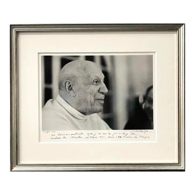 Lucien Clergue, Silver Gelatin Photograph Hand Signed Photo Pablo Picasso Profile Lucien Clergue, 1971 For Sale