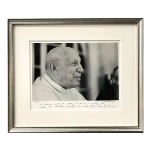 Lucien Clergue, Silver Gelatin Photograph Hand Signed Photo Pablo Picasso Profile Lucien Clergue, 1971