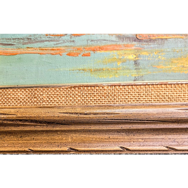 Oil Painting of Chinese Ships at Sunset For Sale - Image 6 of 8