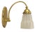 Wall Lamp in Brass with Satin Shade, France, 1919 For Sale