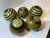 Set of 5 Monkey Balls With Green and Brown Swirls For Sale - Image 9 of 9