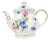 Late 20th Century Pastel Pansies Teapot For Sale