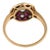 1910s Edwardian Diamond Ruby 14k Yellow Gold Platinum Cluster Ring, Size 7.25 For Sale In Los Angeles - Image 6 of 6
