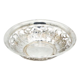 Circular Silver Fruit Bowl For Sale