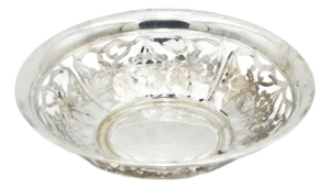 Circular Silver Fruit Bowl
