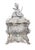 Metal Gilded Age European Silver Rococo Jewelry Casket Topped With Angel Admiring Herself For Sale - Image 7 of 15