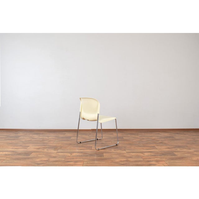 Metal White SM400k Swing Chairs by Gerd Lange for Drabert, 1980s, Set of 4 For Sale - Image 7 of 13