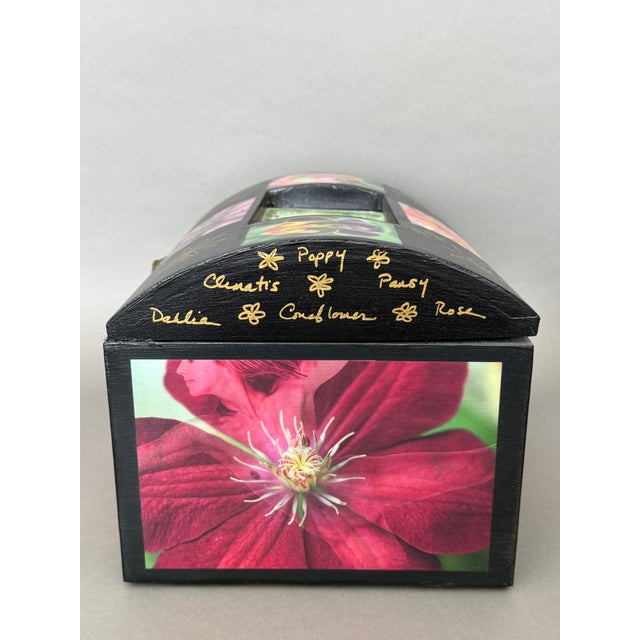 Wood Artisan One of a Kind Flower Bodies Decorative Art Box For Sale - Image 7 of 9
