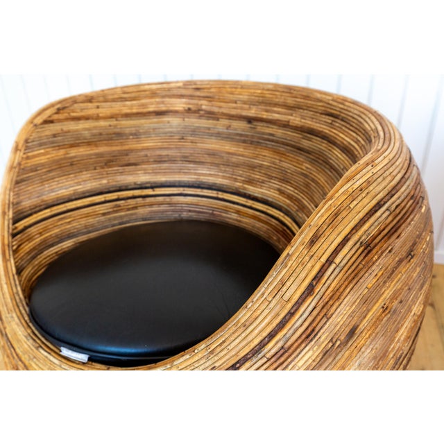 Mid-Century Modern Coastal Boho Rattan Blonde Pod Tub Armchairs by Terence Conran for Habitat, 1980, Set of 2 For Sale - Image 18 of 18