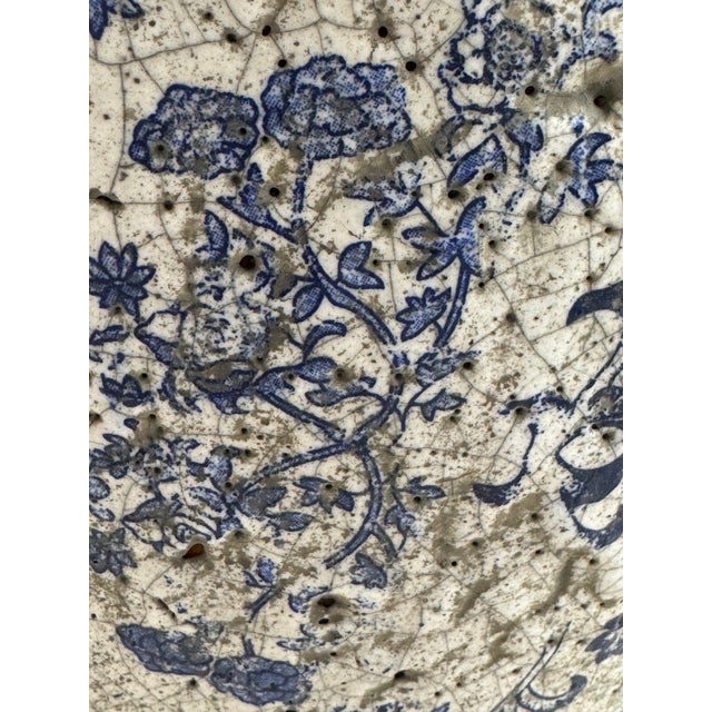 1990s Blue & White Chiniserie-Style Ceramic Table Lamps - a Pair For Sale - Image 4 of 11