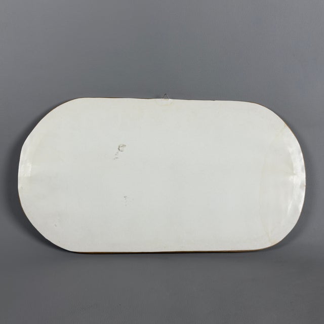 Oval Wall Mirror in Carved Wood For Sale - Image 3 of 10