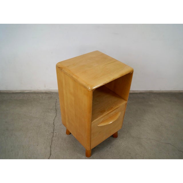 1940s 1940’s Art Deco Solid Birch Heywood Wakefield Nightstand / Cabinet For Sale - Image 5 of 12